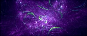 Tablou -abstracție violetă (120x50 cm)