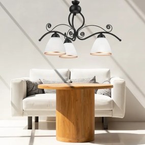 Lustră pe lanț RETRO II 3xE27/60W/230V negru