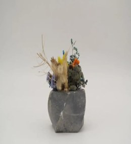 Ghiveci decorativ cu flori artificiale, homs seria A620,17x5.5x9 cm,30353