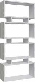 Biblioteca LANGDON, alb, PAL melaminat, 72x25x161 cm