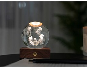 Decorațiune luminoasă maro închis cu USB Amber – Gingko