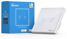 Intrerupator Smart WiFi + RF 433MHz Sonoff T2 EU TX (2 canale)