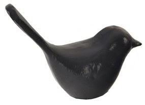 InDecor Pasăre metalică neagră, 13 x 5 x 10 cm