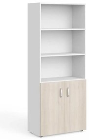 Dulap înalt Manager 79,9 x 42,2 x 196,5 cm, salcâm deschis / alb