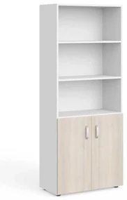 Dulap înalt Manager 79,9 x 42,2 x 196,5 cm, salcâm deschis / alb