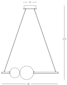 Lustră LED pe cablu dimabilă LED/11W/230V negru Zambelis 22109