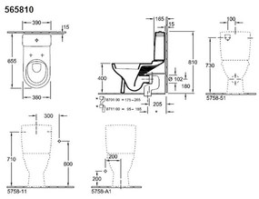 Vas wc stativ monobloc Villeroy  Boch, O.Novo