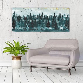 Tablou - Animale din pădure (120x50 cm)