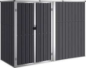 vidaXL Șopron de grădină, antracit, 225x89x161 cm, oțel galvanizat