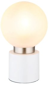 Veioza, lampa de masa design modern Marka alb, nichel, opal