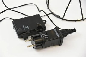 Set de piramide metalice, 154 LED-uri, alb cald.