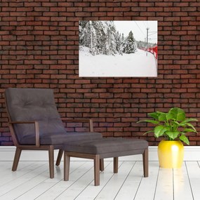 Tablou - Tren într-un peisaj înzăpezit (70x50 cm)