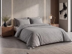 Lenjerie de pat din crep DENYX BLEND gri, buzunar hotelier Dimensiune lenjerie de pat: 70 x 90 cm | 140 x 200 cm