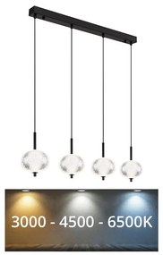 Lustră LED pe cablu Globo 16042-4H AIDA 4xLED/5,75W/230V 3000K/4500K/6500K