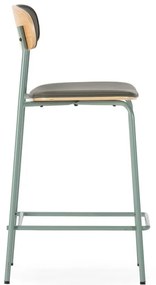 Scaune de bar verde-închis 2 buc. tapițate (înălțime șezut 65,5 cm) Saula – Marckeric