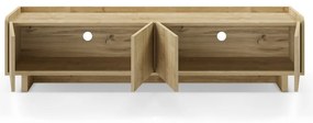 Comodă TV în culoare naturală cu aspect de lemn de stejar 180x45x40 cm Daira – Marckeric
