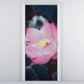 Fototapet pentru ușă - Flori roz (95x205cm)