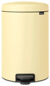 Cos cu pedala Brabantia NewIcon 1008848, 20 L, Inchidere lina, Baza antiderapanta, Galben