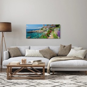 Tablou - Sat pitoresc de coastă (120x50 cm)