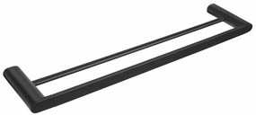 SAPHO RF011/15 Flori suport dublu pentru prosoape60 x 12,7 cm, negru mat