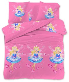 Lenjerie de pat pentru copii din microfibra roz, FAIRY