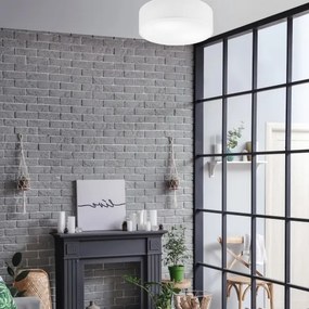 Plafonieră SIRJA 2xE27/60W/230V, Ø 45 cm, albă