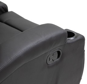 HOMCOM Fotoliu cu 8 Puncte de Masaj, 5 Modalități și 2 Intensități, cu Suport pentru Picioare, 84x92x109 cm, Negru | Aosom Romania