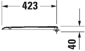 Duravit 67390099 - Capac WC SoftClose D-CODE, 35 x 43,8 cm, alb