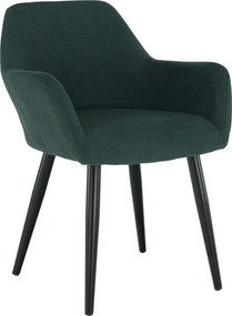 Scaun LACEY, verde/negru, stofa clasica/metal, 55x61x81 cm
