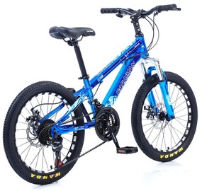 Bicicleta Fulger by Caraiman, roti 20 sau 24 inch, cadru otel, frane pe disc, albastra, BC05