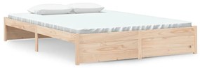 814929 vidaXL Cadru de pat, 140x190 cm, lemn masiv de pin
