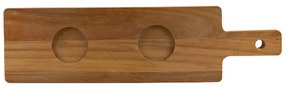 Tocator lemn, cu maner 460x125x15 mm, Maro natur