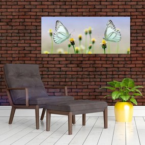 Tablou cu fluture pe floare (120x50 cm)