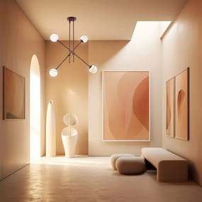 Lustra reglabila design modern ABSOS 4L maro