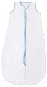 Sac de dormit de vara pentru copii din muselina dubla 3-18 luni Kidizi white blue, 0.3 tog