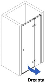 Usa de dus batanta Rea Atlas 120 cm dreapta crom