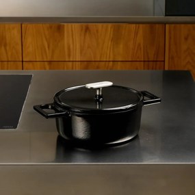 Cratiță cu capac din fontă 2 l adecvată pentru plita cu inducție Mattia 3.0 – FABINI