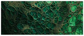 Tablou - Imagine microscopică verde (120x50 cm)