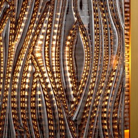 Candelabru LUX, Otel Alama Antic, Sticla Fumurie, Elysian