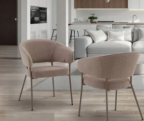 Scaun tip fotoliu OSCAR, tesatura, structura metalica - GRI ANTRACIT