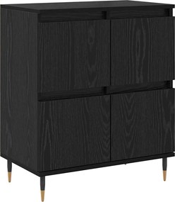 vidaXL Bufet Stejar Negru 60 x 35 x 70 cm