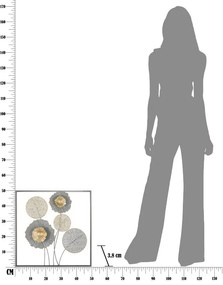 Decorațiune metalică pentru perete Mauro Ferretti Squity, 50 x 50 cm