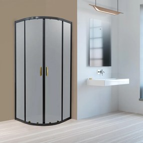 Cabină de duș curbată Tiara Gold 80 fără cădiță