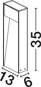 Stalp LED iluminat exterior IP65 MOLAT Corten H-35cm