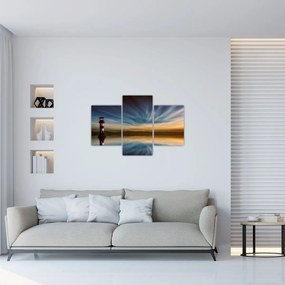 Tablou cu farul în mare (90x60 cm)