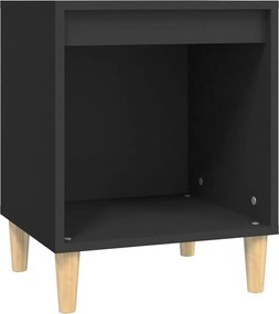 vidaXL Noptieră, negru, 40x35x50 cm, lemn prelucrat