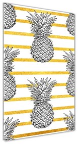 Tablou pe pe sticlă Benzi de ananas