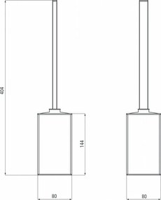 Perie wc seria Nero ADM_N712