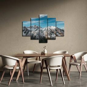 Tablou cu vârfuri înzăpeziți, Fiordland (150x105 cm)