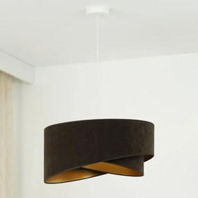 Lustră LED pe cablu Brilagi LYRA 1xE27/15W/230V maro închis/auriu